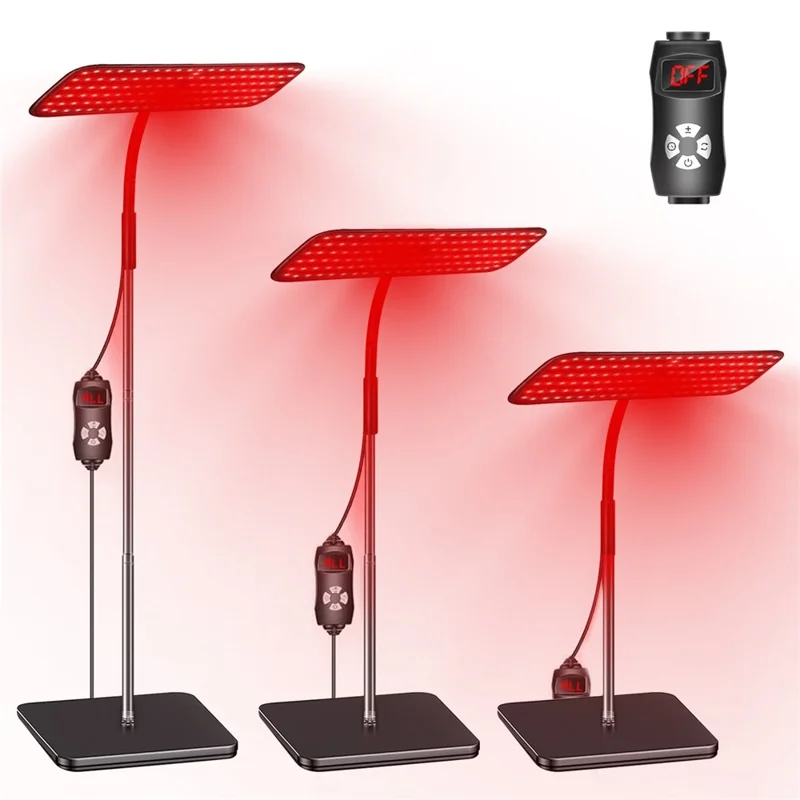 660nm 850nm LED Red Light Therapy Panel with Stand Near Infrared Therapy Lamp for Pain Relief  /  Skin Care - US Plug