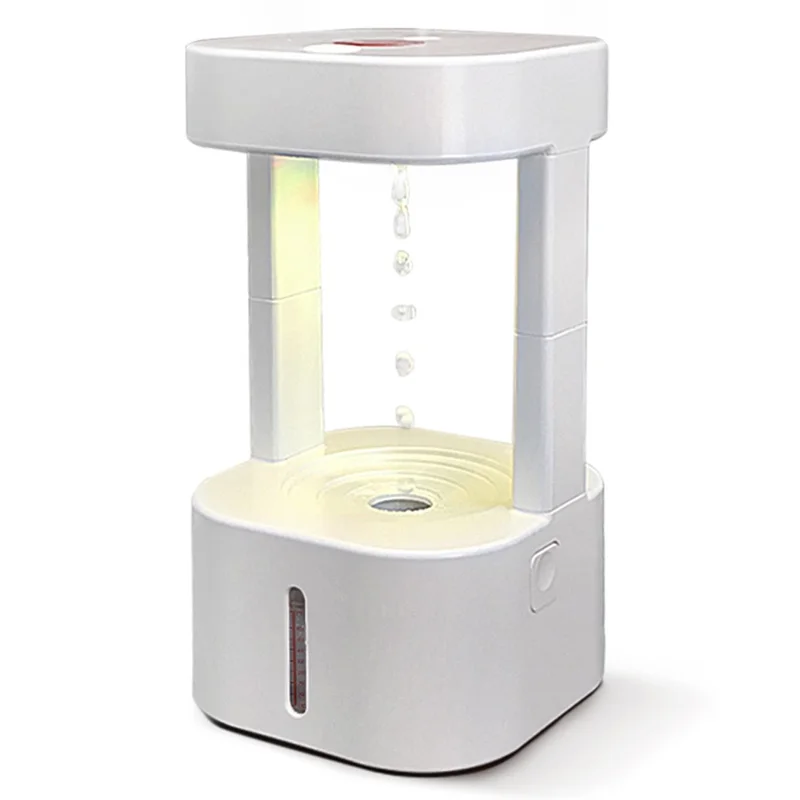 Umidificatore Anti Gravità a Goccia d'Acqua con Luce Notturna LED Colorata e Diffusore di Nebbia con Telecomando