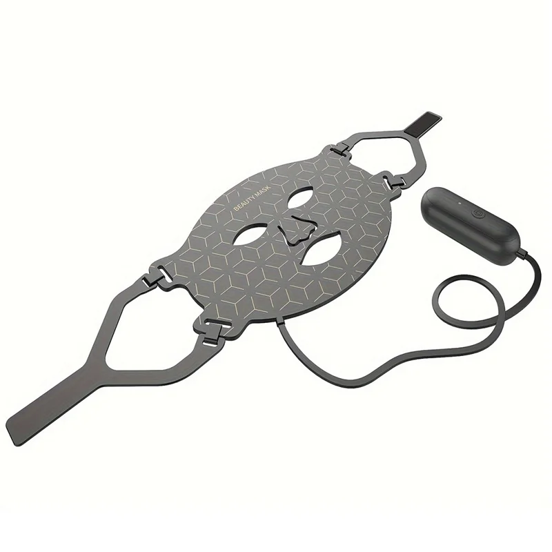 7-Color Photon Spectrum LED Face Mask for Skin Rejuvenation Light Therapy Beauty Device Gift - Black