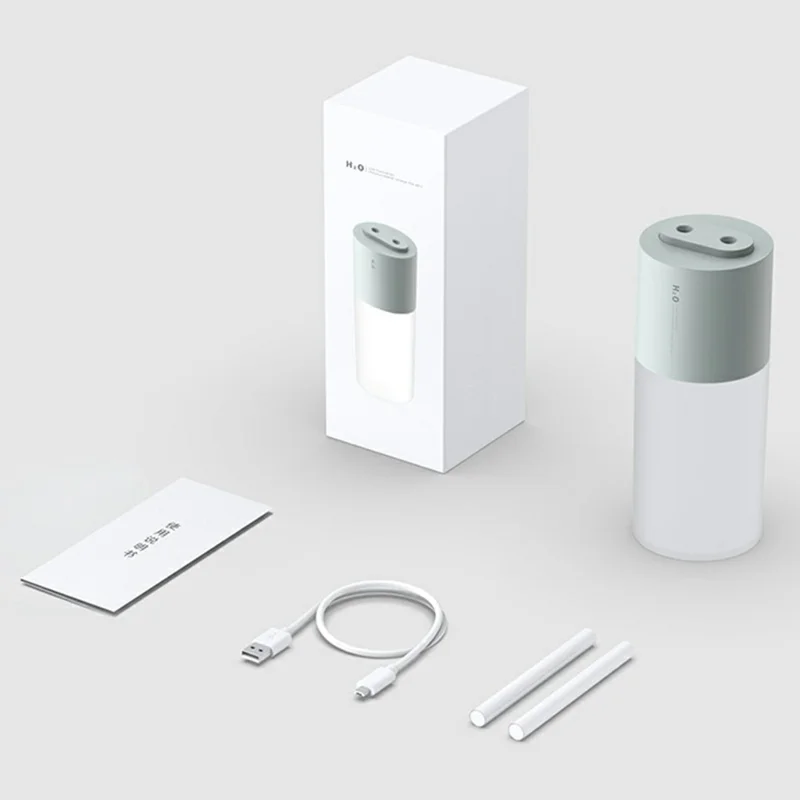 400ml Dual Mist Humidifier USB Portable Moisturizer with Night Light for Home / Car Atomizer - Green