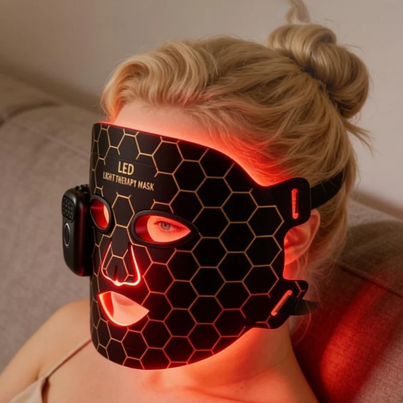 SP-1103F Magnetic Wireless Silicone LED Light Therapy Face Mask 7 Colors Photon Beauty Device