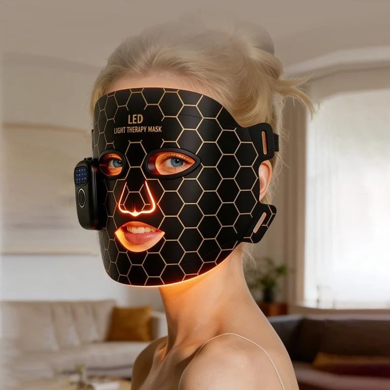 SP-1103F Magnetic Wireless Silicone LED Light Therapy Face Mask 7 Colors Photon Beauty Device