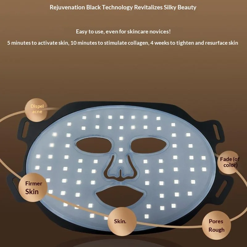 SP-1103F Magnetic Wireless Silicone LED Light Therapy Face Mask 7 Colors Photon Beauty Device