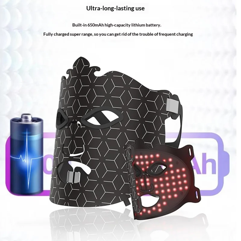 7 Color LED Face Mask 88 LED Light Therapy Photon Skin Rejuvenation Beauty Device for Anti-Aging