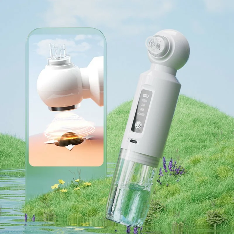 SX-118 multifunktions skønhedsapparat med ultrafine bobler 4 tilstande 6 sugemunderinger porerensere til fjernelse af sort hud til hvid – Hvid