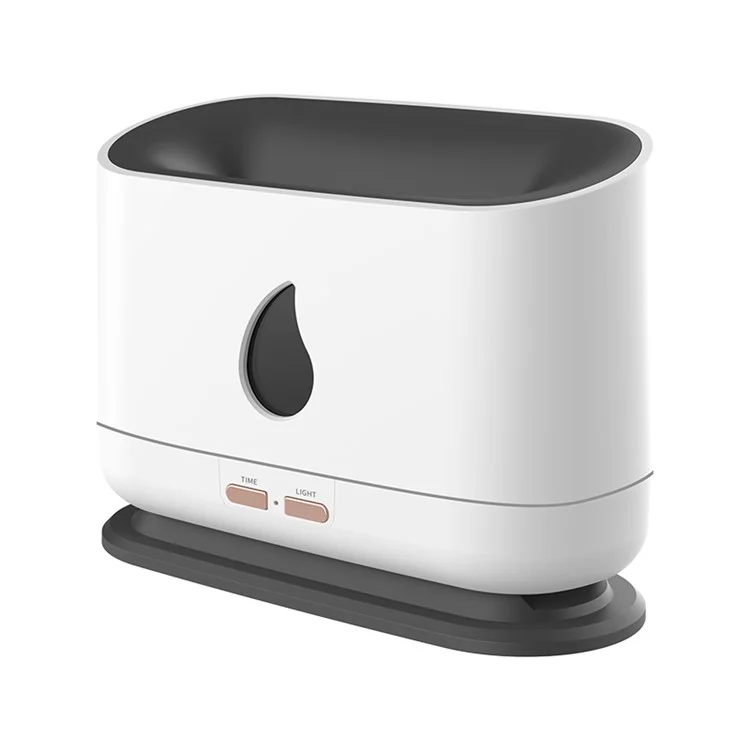 A10 Simulation Flamme Timing Retting Automatique Arôme Huiles Essentielles Diffuseur Ultrasonic Air Humidificateur - Blanche