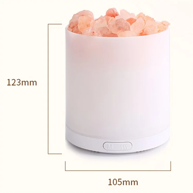 A5 Salt Stone Air Humidifier Negative Ion Aroma Diffuser Desktop Mist Maker Silent Fog Sprayer with Light Effect