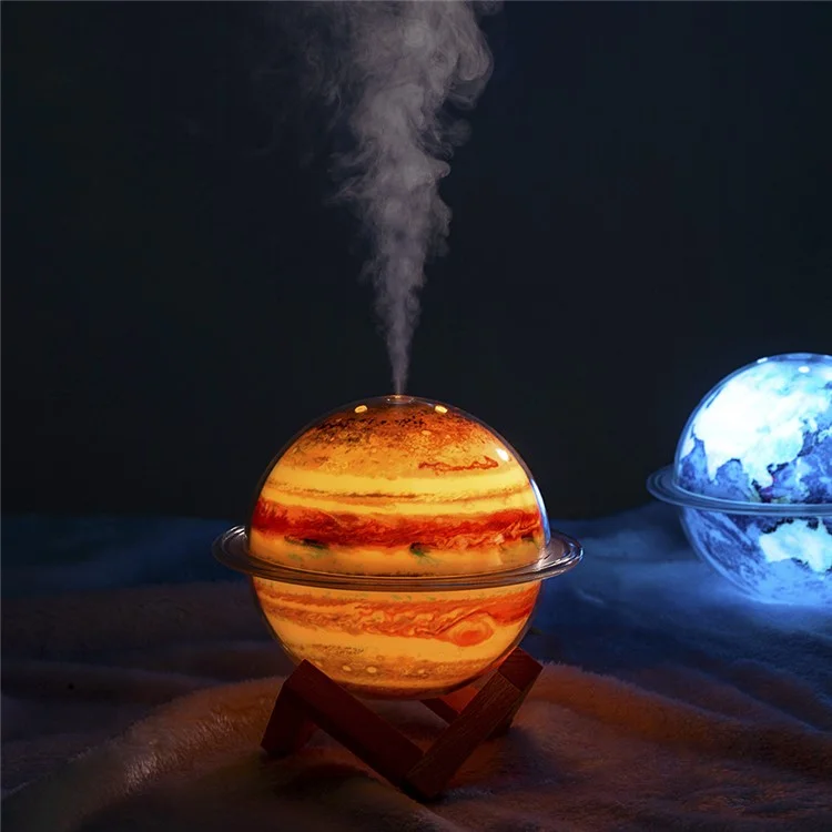 SX-E335 330ml Night Light Air Humidifier Desktop Fog Sprayer Diffuser Mist Maker for Bedroom Living Room - Jupiter