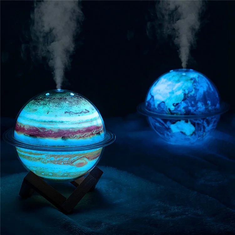 SX-E335 330ml Night Light Air Humidifier Desktop Fog Sprayer Diffuser Mist Maker for Bedroom Living Room - Jupiter