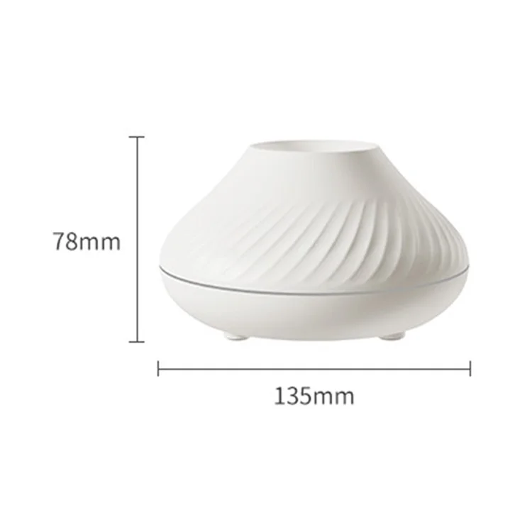 DQ705 Simulador de llama Luz de colores Humidificador de aire Apagado automático Difusor de aceites esenciales Aromaterapia - Beige