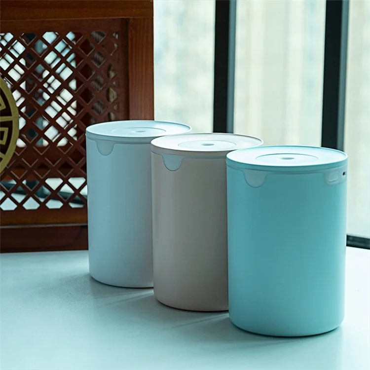 Hy-l19 320 ml Humidificateur à la Nuit LED Night Leille Opération Silent - Texture en Bois Brun Foncé