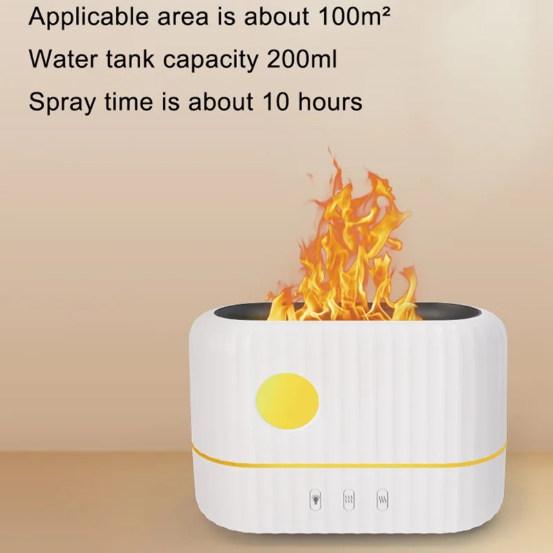 H8 Simulação Flame Aroma Airidificer Umidificador de Mesa de Desktop Umidificador de Aromaterapia Difusor Para Escritório em Casa - Cinza
