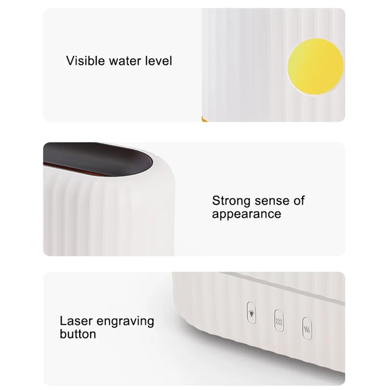 H8 Simulação Flame Aroma Airidificer Umidificador de Mesa de Desktop Umidificador de Aromaterapia Difusor Para Escritório em Casa - Cinza