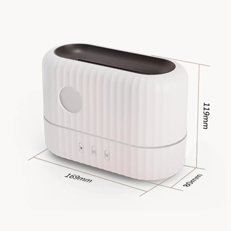 H8 Simulação Flame Aroma Airidificer Umidificador de Mesa de Desktop Umidificador de Aromaterapia Difusor Para Escritório em Casa - Cinza