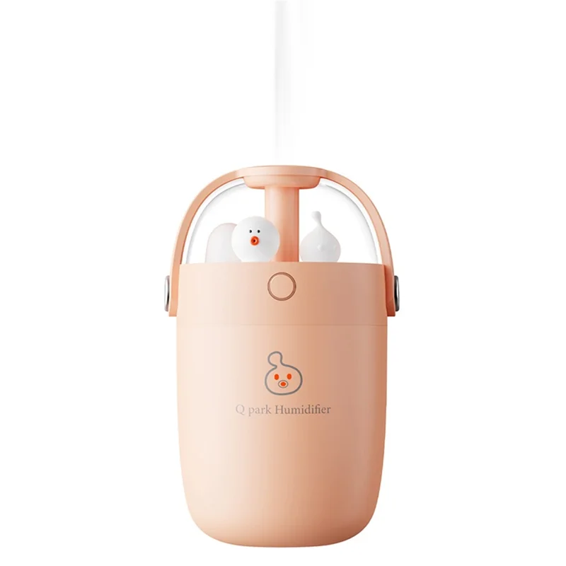 Y19 300ML Mini Size USB Rechargeable LED Night Light Silent Mist Humidifier for Home Car Office - Pink