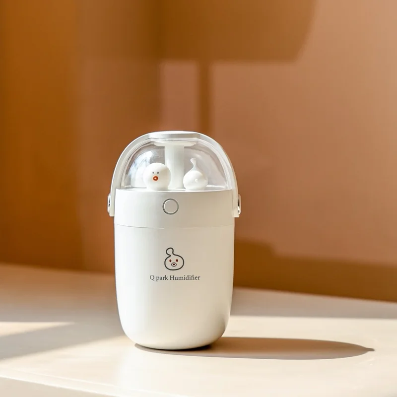 Y19 300ML Mini Size USB Rechargeable LED Night Light Silent Mist Humidifier for Home Car Office - Pink