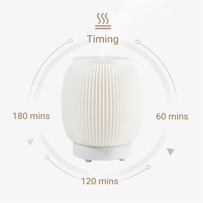 A07 Linterna con forma de 200ml Difusor de Aroma Ultrasónico Humidificador de Aire Doméstico Silencioso Fabricador de Niebla Pulverizador de Niebla con Luz Cálida, Control Remoto