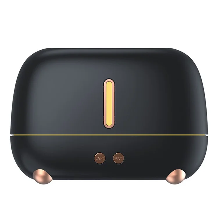 A318 Simulation Flame Aroma Air Humidificateur LED Colorful Light Desktop Mist Humidificateur Aromatherapy Diffuseur Pour le Bureau à Domicile - le Noir