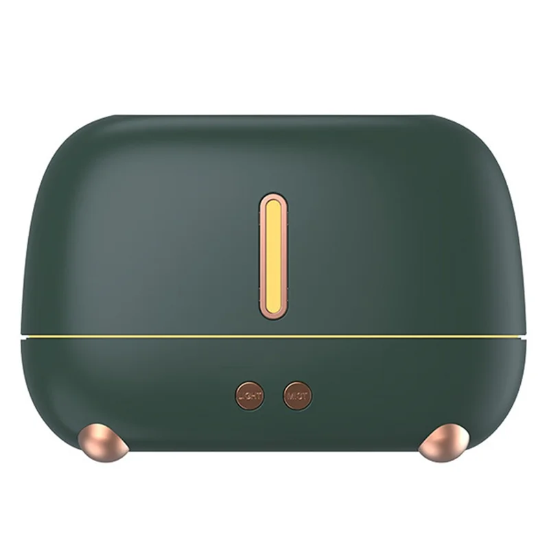 A318 Simulation Flame Aroma Air Humidifier LED Colorful Light Desktop Mist Humidifier Aromatherapy Diffuser for Home Office - Green