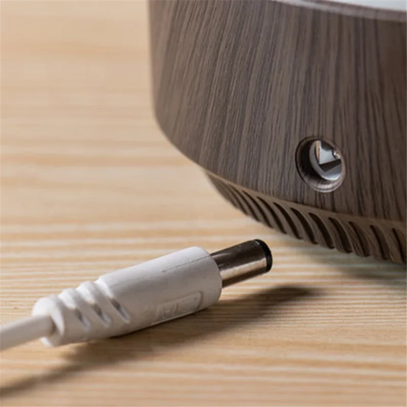 X5 Wood Grain Colorful Light Air Humidifier Essential Oil Aroma Diffuser Aromatherapy Sprayer Machine - Black