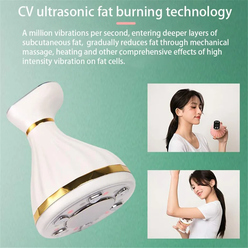 ZTY-2201 EMS Weight Loss Massager Slimming RF Fat Burner CV Ultrasonic Fat Burning Machine - White / Pink