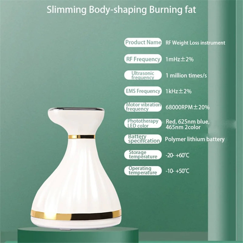 ZTY-2201 EMS Weight Loss Massager Slimming RF Fat Burner CV Ultrasonic Fat Burning Machine - White / Pink