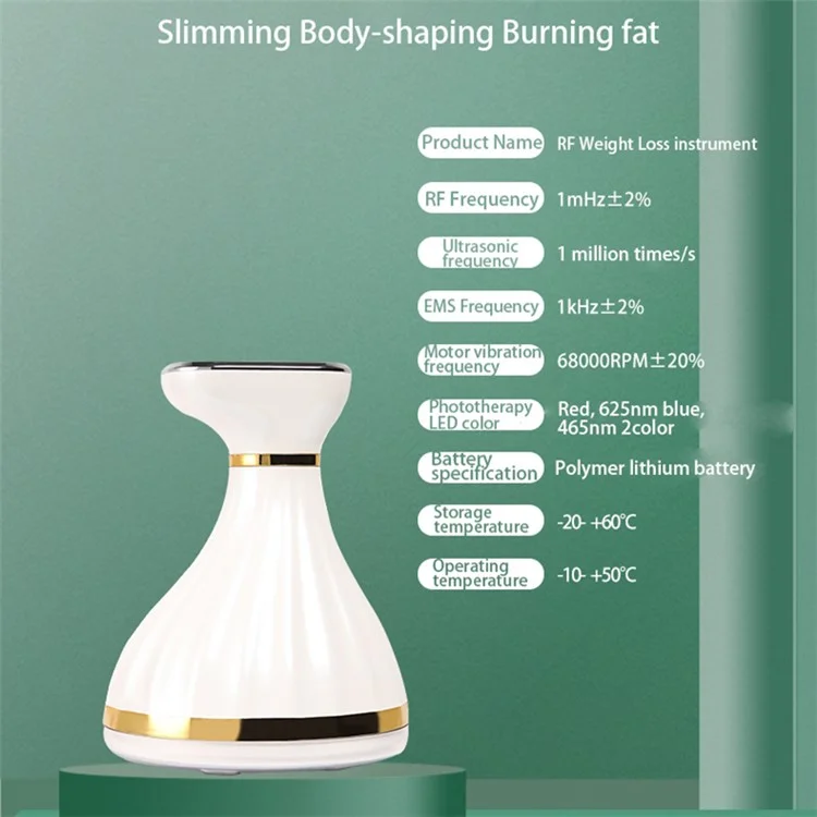 ZTY-2201 EMS Weight Loss Massager Slimming RF Fat Burner CV Ultrasonic Fat Burning Machine - Pink / White