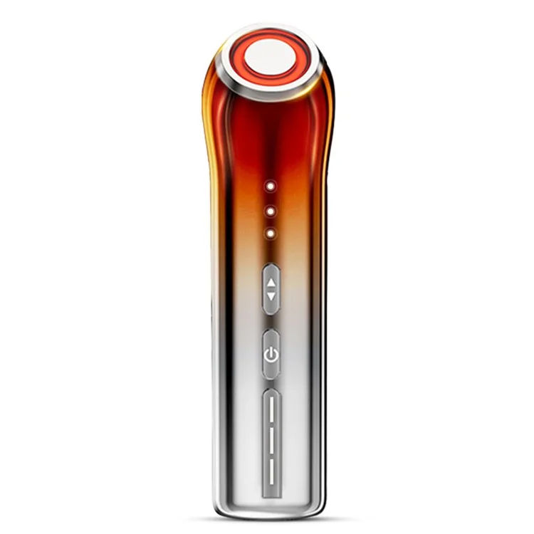 R15-A Radiofrequenz-Beauty-Gerät für zu Hause, tragbar, Gesichtsglättung, Induktion Gesichtsmassagegerät, Gold / Silber