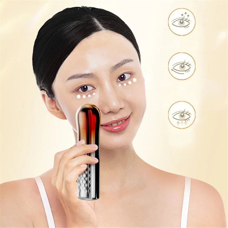 R15-A Radiofrequenz-Beauty-Gerät für zu Hause, tragbar, Gesichtsglättung, Induktion Gesichtsmassagegerät, Gold / Silber
