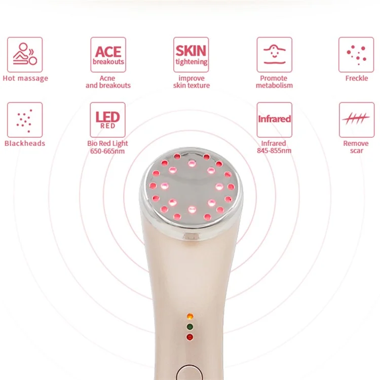 BP-1803 Intelligent Infrared Photon Facial Massager Temperature Hot Compress Small Beauty Instrument