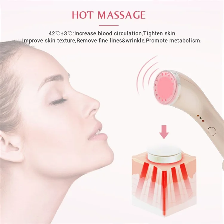 BP-1803 Intelligent Infrared Photon Facial Massager Temperature Hot Compress Small Beauty Instrument