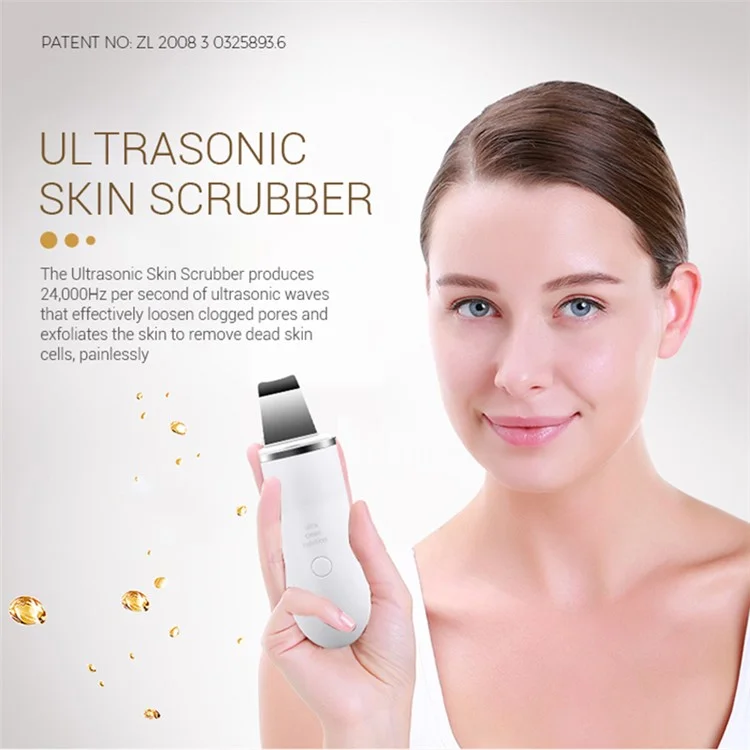 BP-1801 Ultraschall-Scalper-Blackhead-Entferner, IPX5-wasserdicht, tragbares Schönheitsinstrument - Schwarz