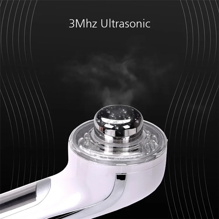 BP-008 Handheld Facial Cleanser Ultrasonic Facial Massager, Pearl White
