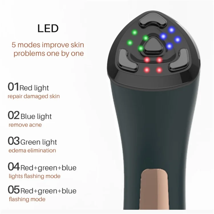BP-209 RF & EMS Skin Skin Ovenuvator Massage Massager Portable Beauty Instrument со Светодиодными Огнями
