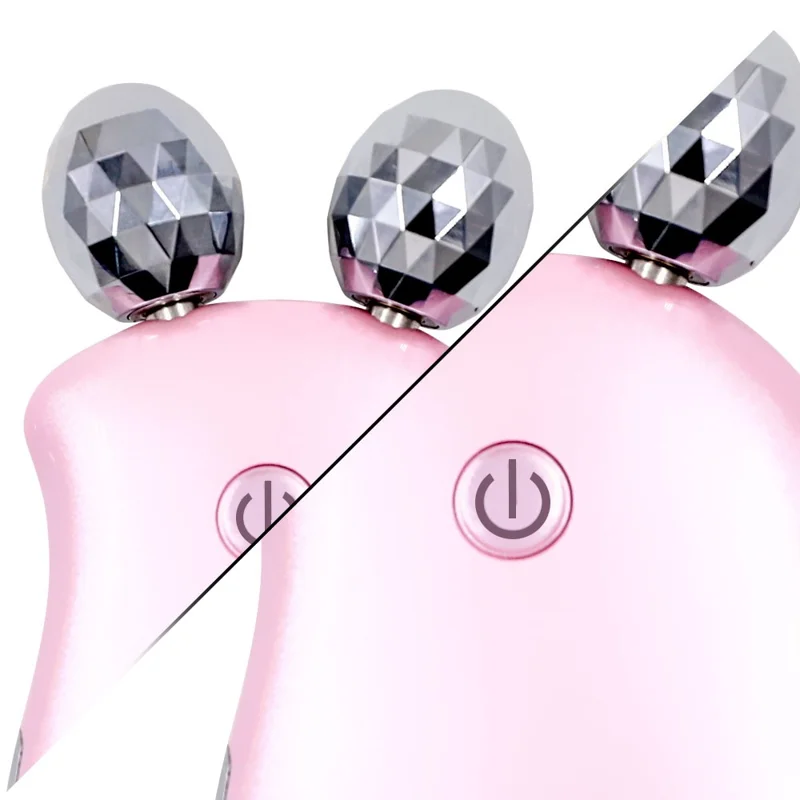 Rouleau facial vibrant électrique BP-1936 EMS - Rose