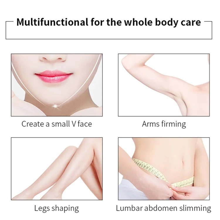 BP-E026 Home EMS Facial Massager Handheld Portable V-Shape Face Lifting Beauty Instrument - Red