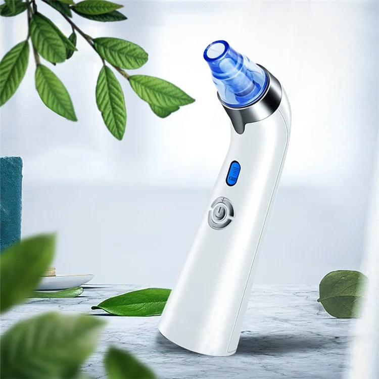 DYM-001 Electric Blackhead Remover Extractor 5 Suction Power Face Suction Pore Cleanser with 4 Probes - Pink / White