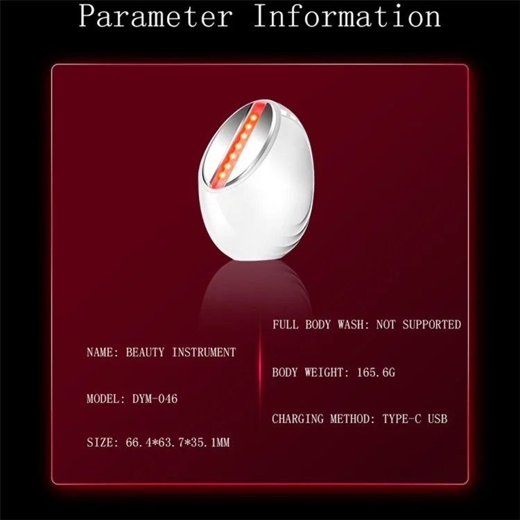 DYM-046 EMS Micro Current Pulse Hot Compress Vibration Facial Massager Skin Care Beauty Instrument