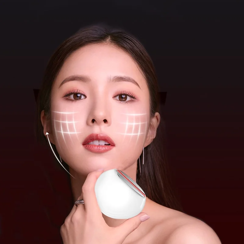 DYM-046 EMS Micro Current Pulse Hot Compress Vibration Facial Massager Skin Care Beauty Instrument