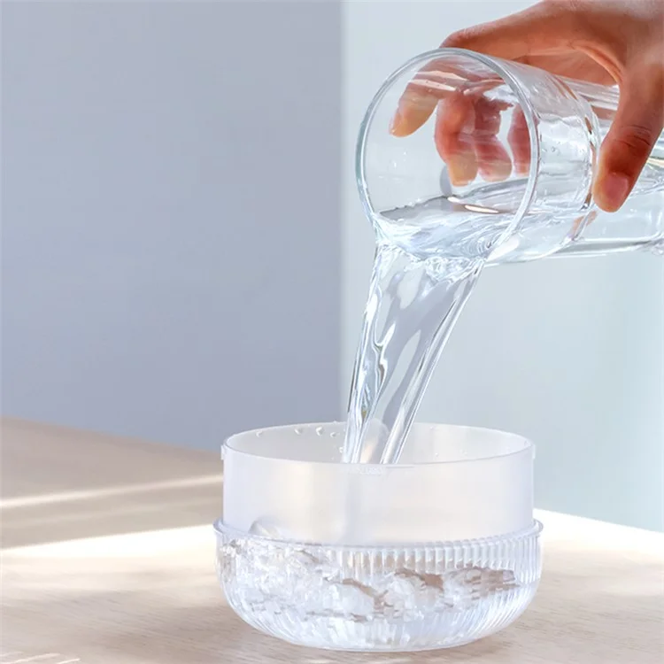 D15 Swing Shaped Air Humidifier 600ml Large Capacity Desktop Mist Maker Humidifier with Light - White