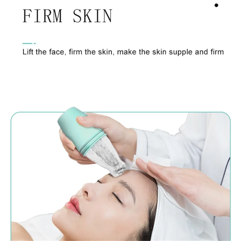 DYM-037 Vase Shape Freezable Face Massager Silicone Ice Face Roller Cold Therapy Skin Care Tool (ST) - Pink