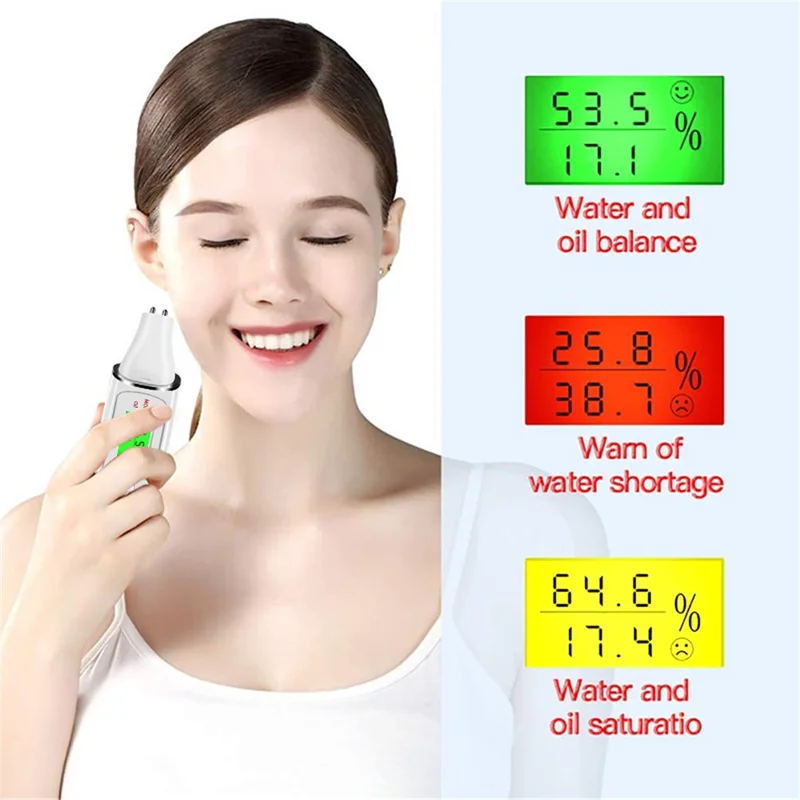 DYM-004 (7th Generation) Accurate Skin Status Tester Facial Skin Moisture Oil Content LCD Display Analyzer