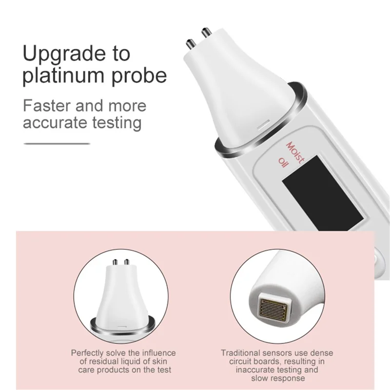 DYM-004 (7th Generation) Accurate Skin Status Tester Facial Skin Moisture Oil Content LCD Display Analyzer