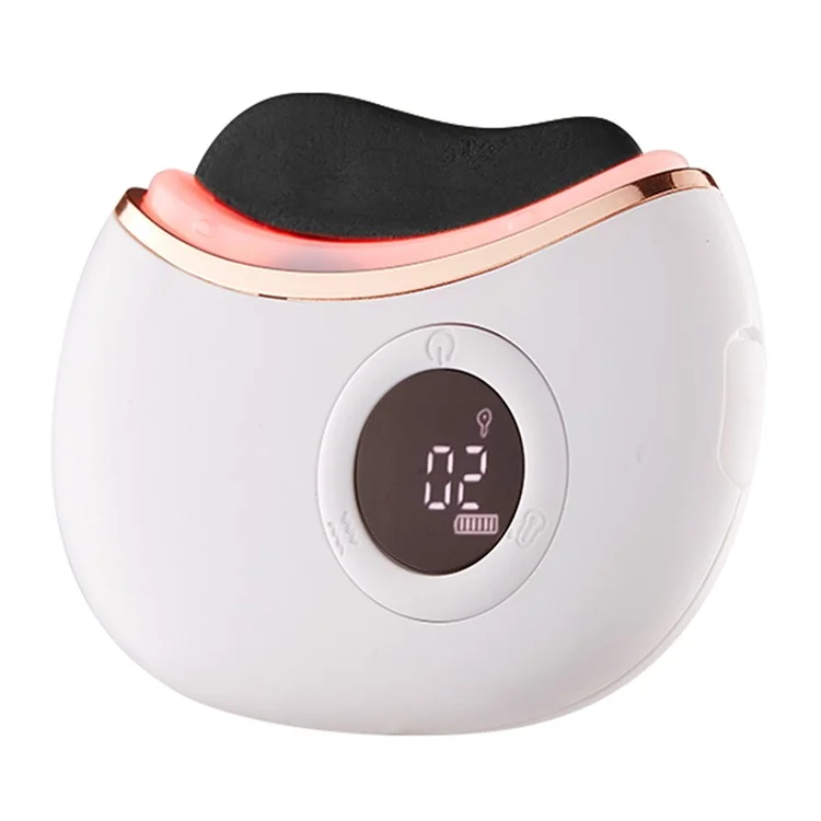 Masajeador eléctrico facial y corporal GS02 Stone Needle Gua Sha - Piedra negra