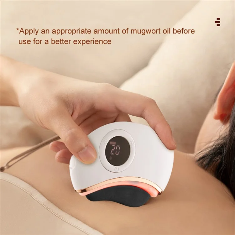 Masajeador eléctrico facial y corporal GS02 Stone Needle Gua Sha - Piedra negra