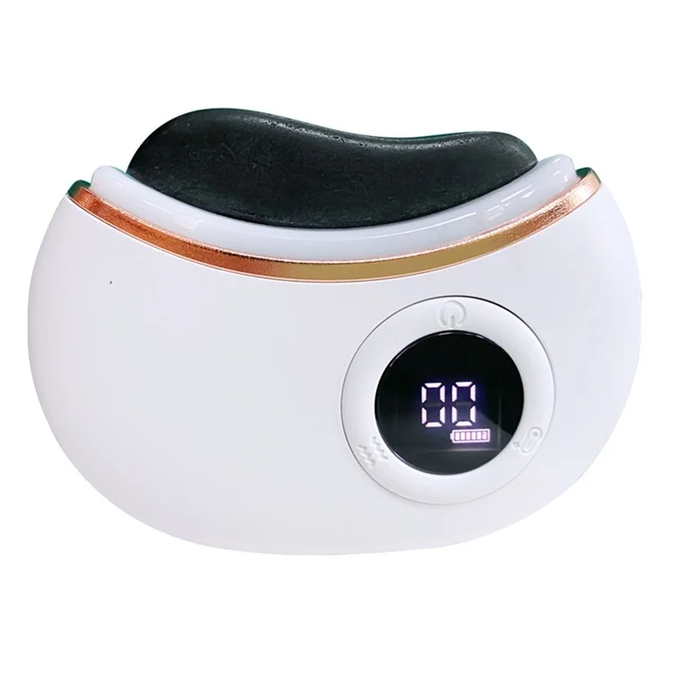 Masajeador eléctrico facial y corporal GS02 Stone Needle Gua Sha - Piedra negra