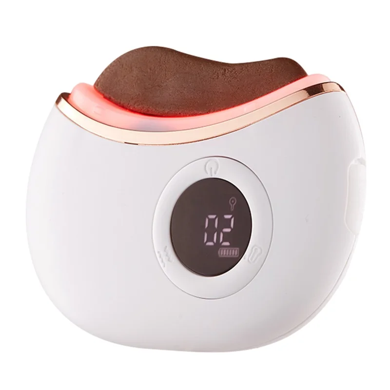 GS02 Stone Needle Gua Sha Electric Face Massager Body Scraper Tool Beauty Scraping Instrument - Red Stone