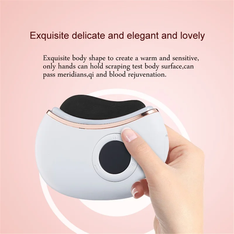 GS02 Stone Needle Gua Sha Electric Face Massager Body Scraper Tool Beauty Scraping Instrument - Red Stone