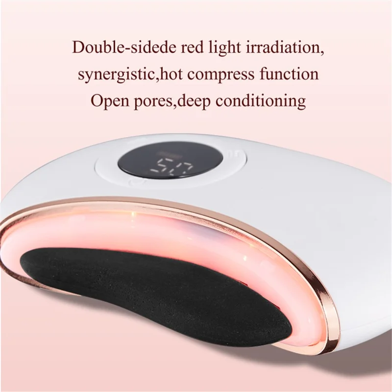 GS02 Stone Needle Gua Sha Electric Face Massager Body Scraper Tool Beauty Scraping Instrument - Red Stone