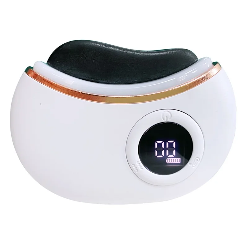 GS02 Stone Needle Gua Sha Electric Face Massager Body Scraper Tool Beauty Scraping Instrument - Red Stone